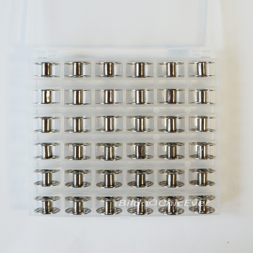 36x universale Spulen (ohne Garn/Faden) in Box Fadenspulen Metall für Nähmaschinen 8720a